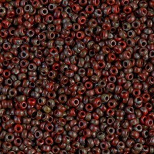 Miyuki rocailles Perlen 11/0 - Opaque red picasso 11-4513